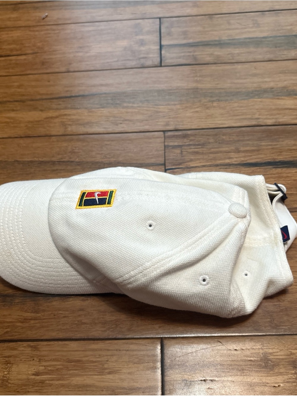 Nike Heritage86 Court Logo Tennis Hat Cap Pique Adjustable White DJ6147-102 Rare - Picture 4 of 10